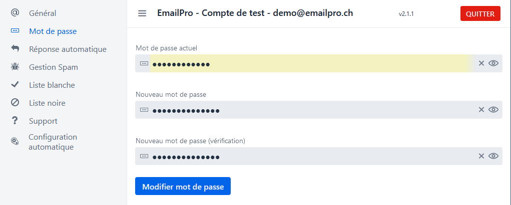 Mot de passe