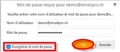 Sauver mot de passe