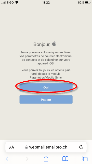 Téléchargement profil
