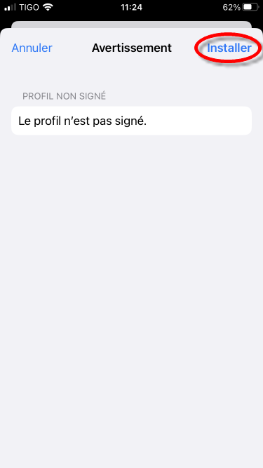 Profil pas signé