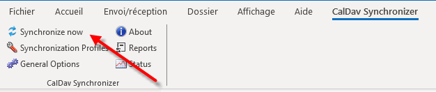 Première synchronisation