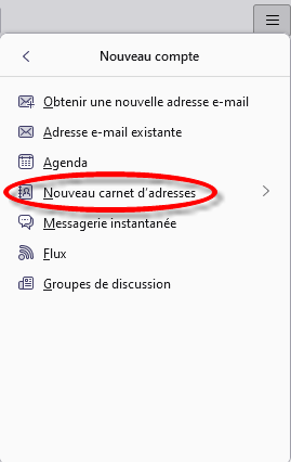 Créer contacts