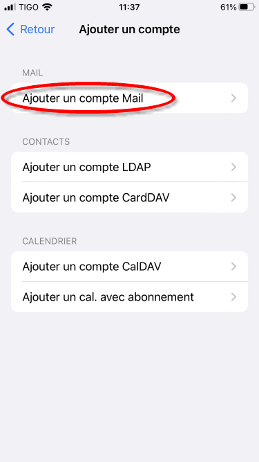Choisir Mail