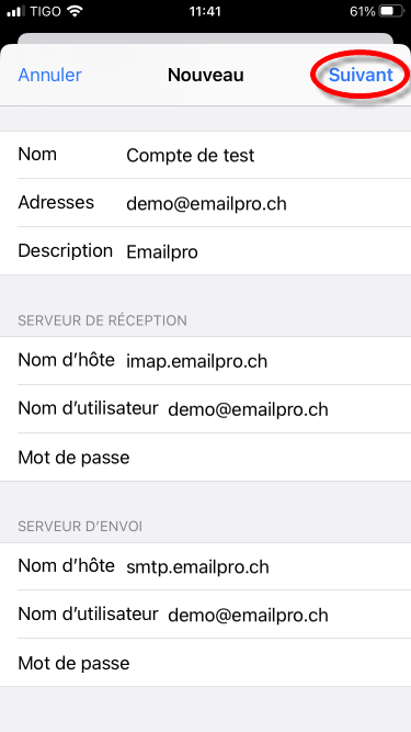 Config. serveur